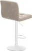 Barhocker HLO-CP242 Stoff weiß  creme Produktbild-Vorschau 3