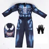 VENOM MARVEL KOSTÜM für KINDER mit MASKE und MUSKELN + Produktbild-Vorschau 1
