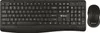 A black wireless keyboard and mouse set is displayed on a white background. Produktbild-Vorschau
