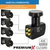 PremiumX Quad LNB PXQS-SE Sat für 4 Teilnehmer DVB-S2 HDTV Produktbild-Vorschau 6