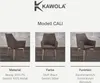 KAWOLA Stuhl Cali Sessel Microfaser Esszimmerstuhl taupe Produktbild-Vorschau 8