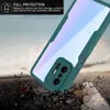 A phone case is shown in a dramatic, falling scene, with debris flying around it. Produktbild-Vorschau