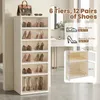 COSTWAY 6-poziomowa szafka na buty na 12 par, wolnostojąca Podgląd zdjęcia produktu 4