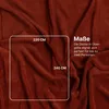 A close-up of a textured brown blanket with dimensions and descriptive text overlaid. Náhled obrázku produktu