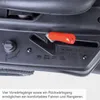 Close-up of a control panel with a gear shifter and labels. Produktbild-Vorschau
