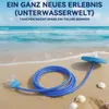 2m Schnorchel Atemschlauch mit Silikonmundstück Faltbar Produktbild-Vorschau 2