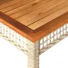 vidaXL Table de jardin beige 80x80x75 cm Poly rotin acacia Voir les images du produit 7