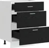 vidaXL Élément bas de cuisine noir imitation chêne 60 x 46 Voir les images du produit 4