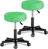 CASARIA® Lot de 2 tabourets de bureau vert pivotant 360° Voir les images du produit 2