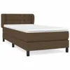vidaXL Boxspringbett mit Matratze Dunkelbraun 90x200 cm Produktbild-Vorschau 3