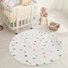 Teppich Kinderzimmer Punkte - 120 cm Rund - Creme mit Produktbild-Vorschau 1