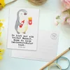 Mr. & Mrs. Panda Postkarte Imbissverkäufer Herz - Weiß - Produktbild-Vorschau 3