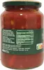 A close-up side view of a glass jar filled with a red vegetable mixture, likely a relish or sauce. The label on the jar contains nutritional information and ingredient details. Produktbild-Vorschau