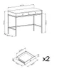 Schminktisch 100 cm Monti - Schreibtisch mit Schubladen, Produktbild-Vorschau 5