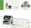 PawHut Hühnerstall 283x133,5x112 cm Hühnerhaus für 7-10 Produktbild-Vorschau 3