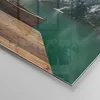 Bilder auf glas - Einteilig - Berge See Boot - 70x100cm - Produktbild-Vorschau 5