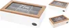 Poop Box na čaje se šesti přihrádkami, bílá s dřevěným Náhled obrázku produktu 2