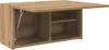 A wooden cabinet with an open top compartment and two shelves. Anteprima dell’immagine prodotto
