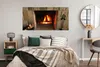 MuchoWow® Poster Feuerstelle in einer Steinmauer 150x75 cm Produktbild-Vorschau 4