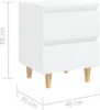 vidaXL Nachttisch mit Kiefernholz-Beinen Weiß 40x35x50 cm Produktbild-Vorschau 7