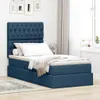 Aufbewahrungsbett mit Matratze Blau 100 x 200 cm Polyester Produktbild-Vorschau 3