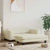 Lettino per cani con estensione crema 100x50x30 cm in Pelle Anteprima dell’immagine prodotto 2