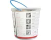 A close-up view of a white plastic bucket with a blue handle, containing a hand molding kit. The bucket has a label with instructions and images. Náhľad obrázku produktu
