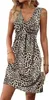 ASKSA Robe femme col V Sans manches Unicolore Robe de plage Voir les images du produit 1