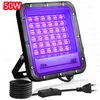 UV Schwarzlicht - LED Flutlichtstrahler - 50 W 2er-Set Produktbild-Vorschau 1