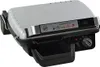 A close-up, angled view of a silver and black electric grill. Produktbild-Vorschau