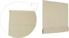 A beige Roman blind is shown in two views: a close-up of the top corner and a full view of the folded blind. Produktbild-Vorschau
