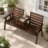 Panca da giardino COSTWAY con tavolino pieghevole, panca in Anteprima dell’immagine prodotto 7