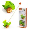 Viga Toys Drevený tlačiaci dinosaurus Náhľad obrázku produktu 1