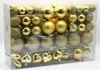 101 Weihnachtskugeln Gold mit Spitze und Metallhaken Produktbild-Vorschau 3