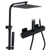 HOMELIVE Duschsystem mit Thermostat Schwarz, Duscharmatur Produktbild-Vorschau 1