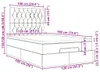 vidaXL Letto ottomano con materasso e LED in tessuto crema Anteprima dell’immagine prodotto 8