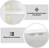 Collage of close-up images highlighting features of a white cabinet. Produktbild-Vorschau