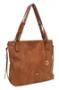 L.CREDI Schultertasche Jana Shopper Cognac hellbraun Produktbild-Vorschau 2