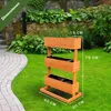 Coemo Mittleres Vertikalbeet Braun Hochbeet 3 Etagen inkl. Produktbild-Vorschau 6