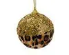 Weihnachtskugeln Kunststoff 8cm Glitzer und Leo Print 12er Produktbild-Vorschau 2