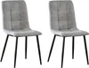 Two gray dining chairs with black metal legs are shown against a white background. Produktbild-Vorschau