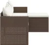 vidaXL Garten-Lounge-Set Braun Poly Rattan Produktbild-Vorschau 5