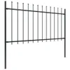 vidaXL Gartenzaun mit Speerspitze Stahl 504 x 100 cm Produktbild-Vorschau 1