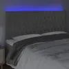 vidaXL LED Kopfteil Hellgrau 180x7x118/128 cm Samt Produktbild-Vorschau 3
