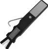 A black manual blade sharpener with a gray sharpening surface and white sharpening elements. Produktbild-Vorschau