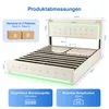 OYAJIA Polsterbett Doppelbett 140×200 mit Led Kopfteil und Produktbild-Vorschau 7