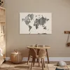 MuchoWow® Poster Weltkarte - Beige - Schwarz - Weiß 60x40 Produktbild-Vorschau 6