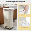 A kitchen scene with a trash can and close-ups of its features. Anteprima dell’immagine prodotto