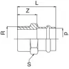 3/4x22mm Ü-Stück AG - RG Kombifitting Frabo DVGW Produktbild-Vorschau 2