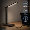 Dotykowa czarna lampka biurkowa LED z regulacją i USB Podgląd zdjęcia produktu 4